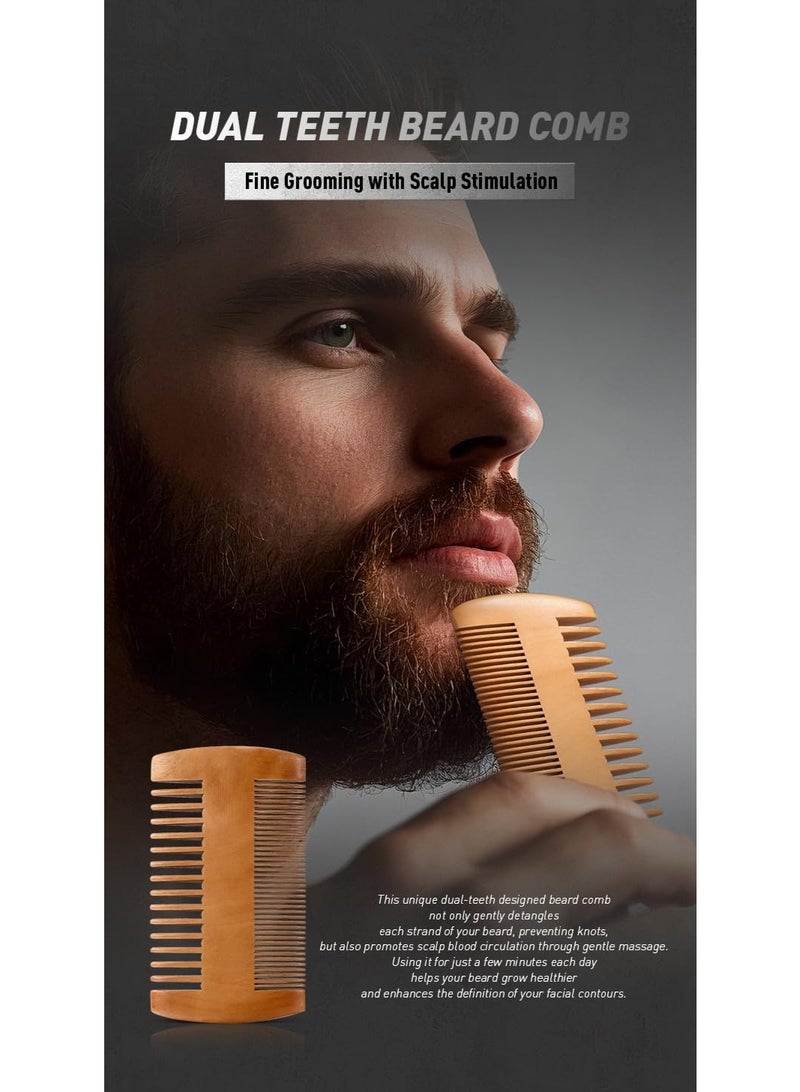 jalan Men Beard Care Set Beard Growth Kit (60g Care Cream + 2×30ml Beard Oil + Comb + Microneedle Roller + Storage Bag) Complete Beard Styling & Grooming Kit for Men - Image 4